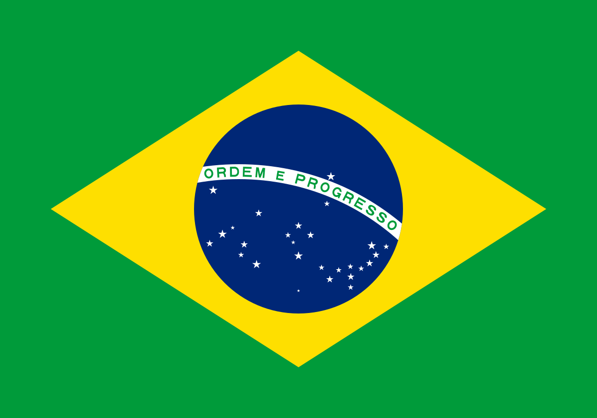 A flag of Brazil